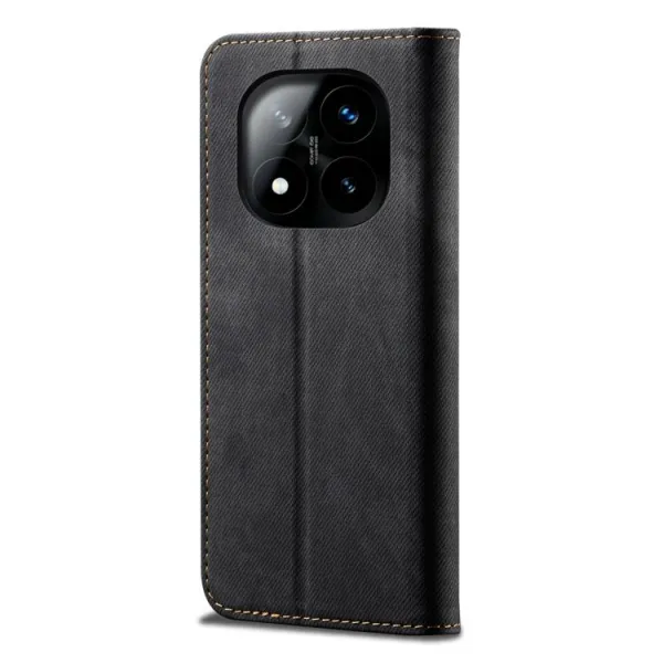 DENIM Peňaženkový kryt pre Xiaomi Redmi Note 14 Pro+ 5G čierny