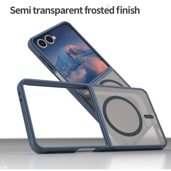 FANDUN MAGSAFE Ochranný obal pre Samsung Galaxy Z Flip7 5G modrý