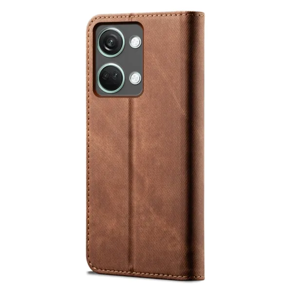 DENIM Peňaženkový kryt pre OnePlus Nord 3 5G hnedý