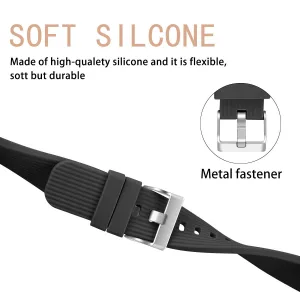 BStrap Silicone Line (Large) remienok na Garmin Vivoactive 5, black