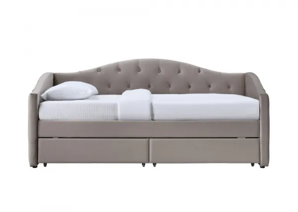 HALMAR Čalouněná postel Aloha se zásuvkami 90x200 cm béžová
