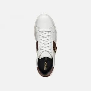 White Women's Geox Spherica Ecub-1 Sneakers - Women's