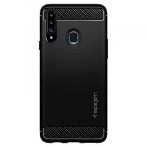 Spigen Rugged Armor silikónový kryt na Samsung Galaxy A20s, čierny (ACS00561)