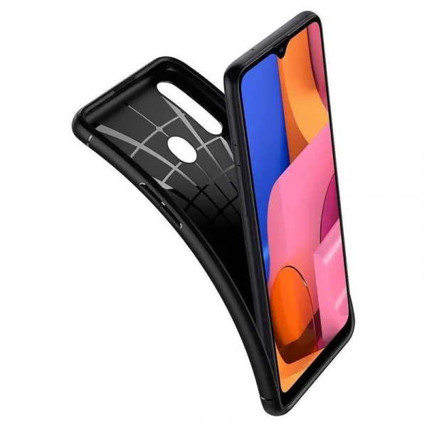 Spigen Rugged Armor silikónový kryt na Samsung Galaxy A20s, čierny (ACS00561)