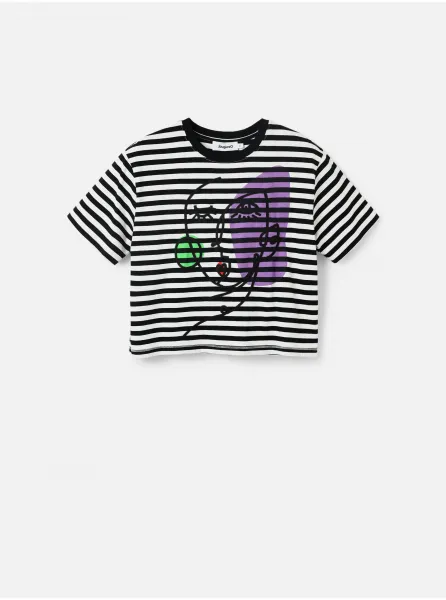 DESIGUAL SHORT SLEEVE T-SHIRT WOMEN BLACK