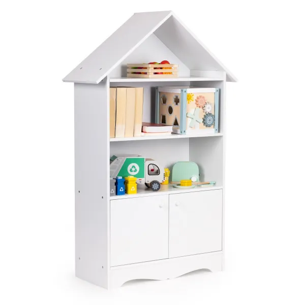 Knižnica v tvare domčeka ECOTOYS pre detské hračky