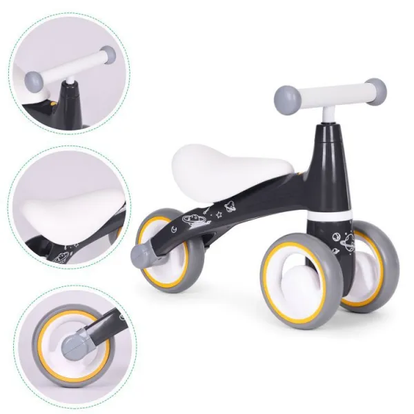 Dětské odrážedlo ECOTOYS COSMIC černé