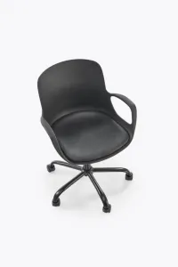 HALMAR Dětská otočná židle Frost eko kůže černá