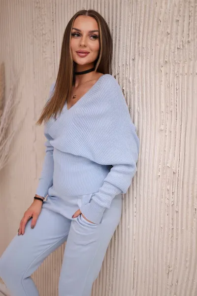 Legínovo Tmavoružová dvojdielna súprava svetríkov Farba: Zelená, Veľkosť: UNI