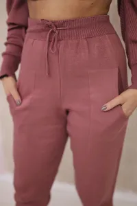 Legínovo Tmavoružová dvojdielna súprava svetríkov Farba: Modrá, Veľkosť: UNI