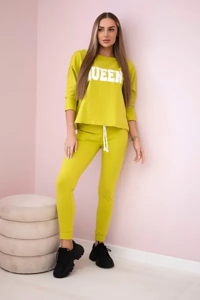 Legínovo Súprava s potlačou Queen biela Farba: Modrá, Veľkosť: UNI