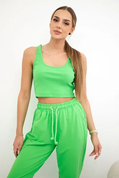 Legínovo Súprava top+nohavice biela Farba: Mätová, Veľkosť: UNI