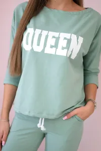 Legínovo Súprava s potlačou Queen biela Farba: Modrá, Veľkosť: UNI