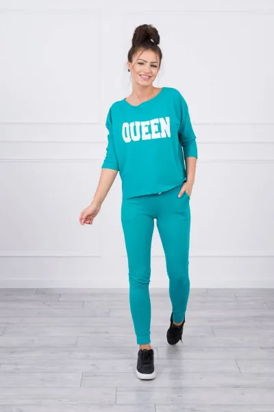 Legínovo Súprava s potlačou Queen biela Farba: Modrá, Veľkosť: UNI