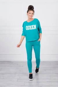 Legínovo Súprava s potlačou Queen biela Farba: Modrá, Veľkosť: UNI