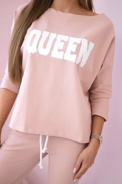 Legínovo Súprava s potlačou Queen biela Farba: Modrá, Veľkosť: UNI