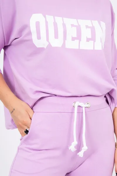 Legínovo Súprava s potlačou Queen biela Farba: Modrá, Veľkosť: UNI