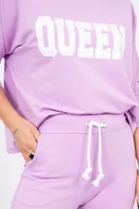 Legínovo Súprava s potlačou Queen biela Farba: Modrá, Veľkosť: UNI