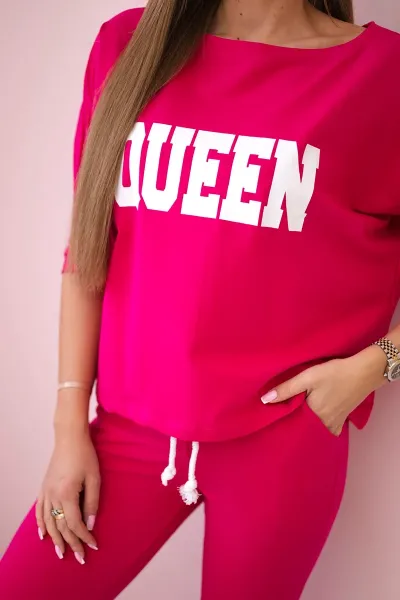 Legínovo Súprava s potlačou Queen biela Farba: Modrá, Veľkosť: UNI