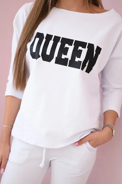 Legínovo Súprava s potlačou Queen biela Farba: Modrá, Veľkosť: UNI