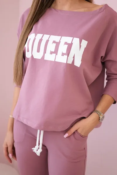 Legínovo Súprava s potlačou Queen biela Farba: Modrá, Veľkosť: UNI
