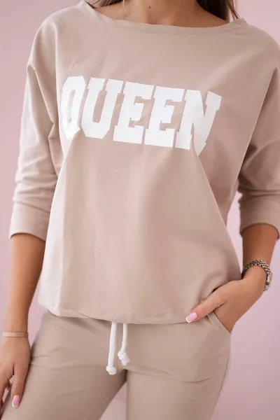 Legínovo Súprava s potlačou Queen biela Farba: Modrá, Veľkosť: UNI
