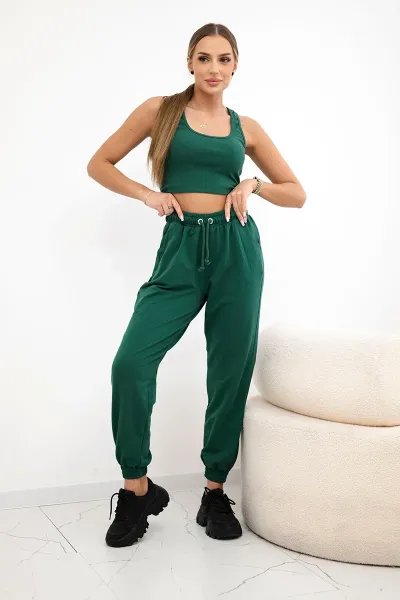 Legínovo Súprava top+nohavice biela Farba: Mätová, Veľkosť: UNI