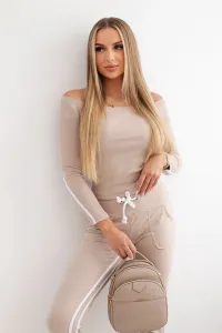 Legínovo Súprava s dvojitým lampasom horčicová+čierna Farba: Modrá, Veľkosť: UNI