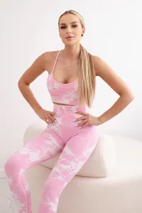 Legínovo Fitness súprava s nastaviteľnými ramienkami + push-up legíny biele Farba: Modrá, Veľkosť: M/L