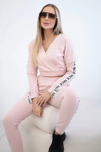 Legínovo Súprava s ozdobnými páskami sivá Farba: Modrá, Veľkosť: UNI