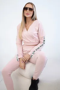 Legínovo Súprava s ozdobnými páskami sivá Farba: Modrá, Veľkosť: UNI