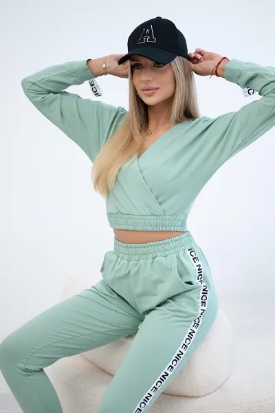 Legínovo Súprava s ozdobnými páskami sivá Farba: Modrá, Veľkosť: UNI