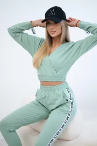 Legínovo Súprava s ozdobnými páskami sivá Farba: Modrá, Veľkosť: UNI