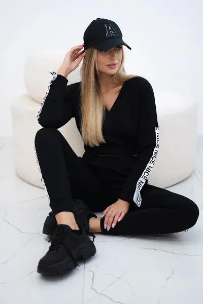 Legínovo Súprava s ozdobnými páskami sivá Farba: Modrá, Veľkosť: UNI