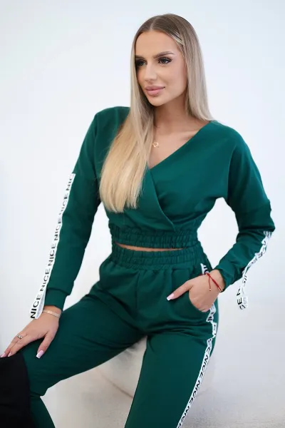 Legínovo Súprava s ozdobnými páskami sivá Farba: Modrá, Veľkosť: UNI