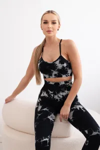 Legínovo Fitness súprava s nastaviteľnými ramienkami + push-up legíny biele Farba: Modrá, Veľkosť: M/L
