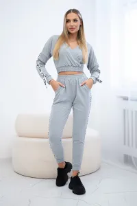 Legínovo Súprava s ozdobnými páskami sivá Farba: Modrá, Veľkosť: UNI