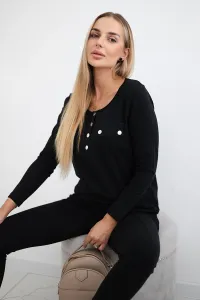 Legínovo Súprava s výstrihom na cvoky tmavo ružová Farba: Modrá, Veľkosť: UNI