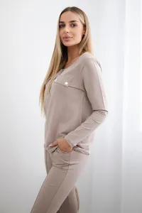 Legínovo Súprava s výstrihom na cvoky tmavo ružová Farba: Modrá, Veľkosť: UNI