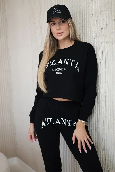 Legínovo Súprava s potlačou Atlanta béžová Farba: Modrá, Veľkosť: UNI