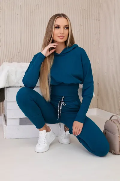 Legínovo Súprava so širokými manžetami sivá Farba: Modrá, Veľkosť: UNI
