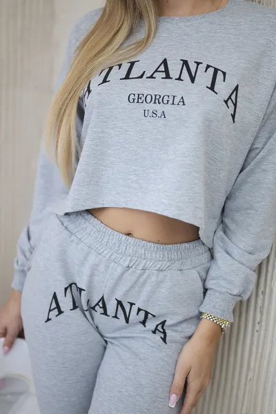 Legínovo Súprava s potlačou Atlanta béžová Farba: Modrá, Veľkosť: UNI