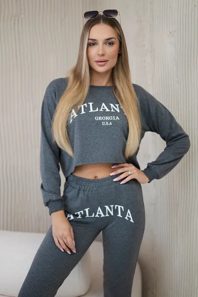 Legínovo Súprava s potlačou Atlanta béžová Farba: Modrá, Veľkosť: UNI
