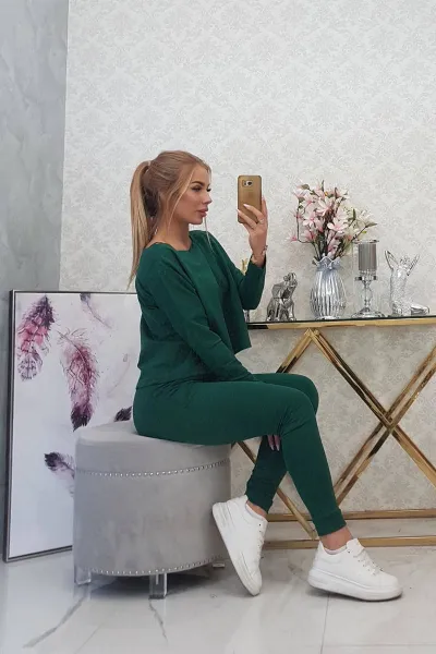 Legínovo Súprava s čiernou oversized blúzkou Farba: Modrá, Veľkosť: UNI