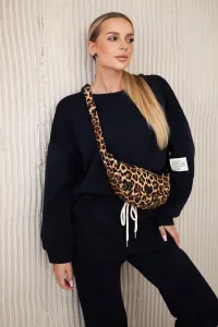 Legínovo Súprava mikina + nohavice maslová čierna Farba: Hnedá, Veľkosť: UNI