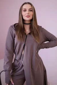 Legínovo Súprava dresov mikina s dlhším bokom grafitová Farba: Khaki, Veľkosť: UNI