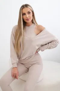 Legínovo 3-dielna súprava mikina + top + legíny červená Farba: Modrá, Veľkosť: UNI