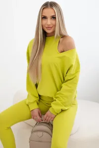 Legínovo 3-dielna súprava mikina + top + legíny červená Farba: Modrá, Veľkosť: UNI