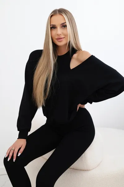 Legínovo 3-dielna súprava mikina + top + legíny červená Farba: Modrá, Veľkosť: UNI