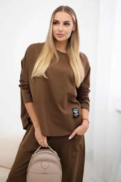 Legínovo Súprava Punto Milano Winter mikina + nohavice khaki Farba: Khaki, Veľkosť: UNI